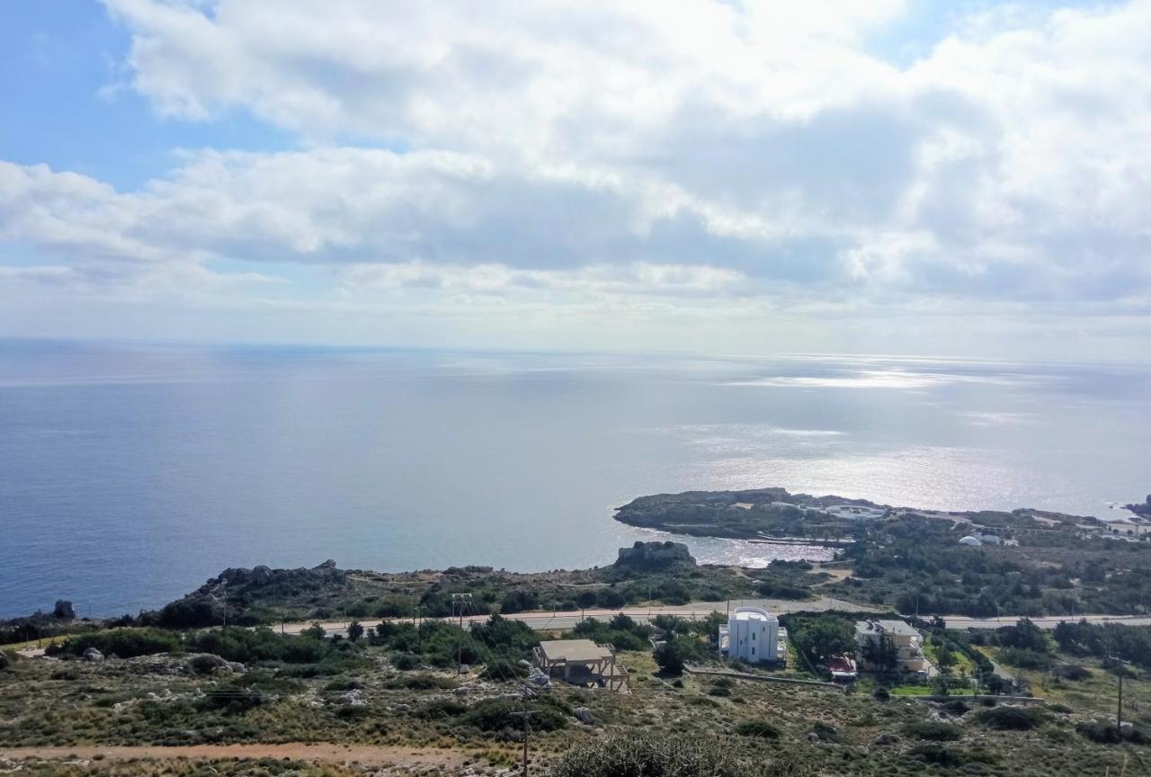 Luxury Apartment With Sea View Near Kallithea Koskinou  Bagian luar foto